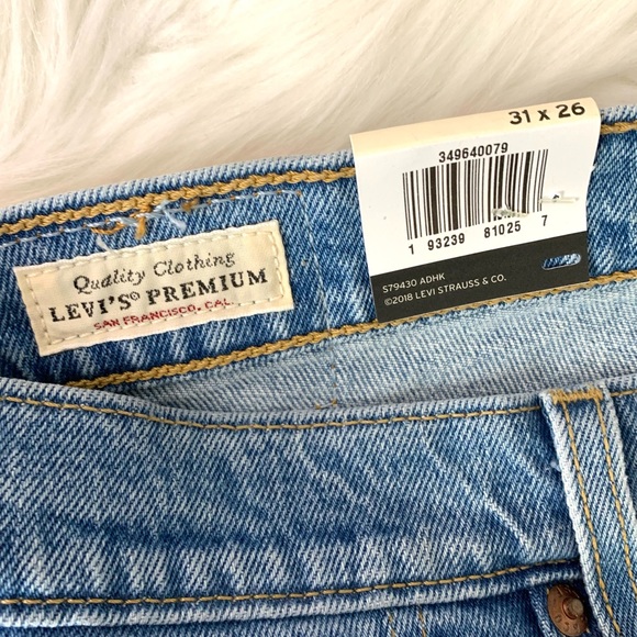 LEVI'S WEDGIE Straight Fit High Rise Cropped JEANS SIZE 31 NWT - Picture 12 of 15